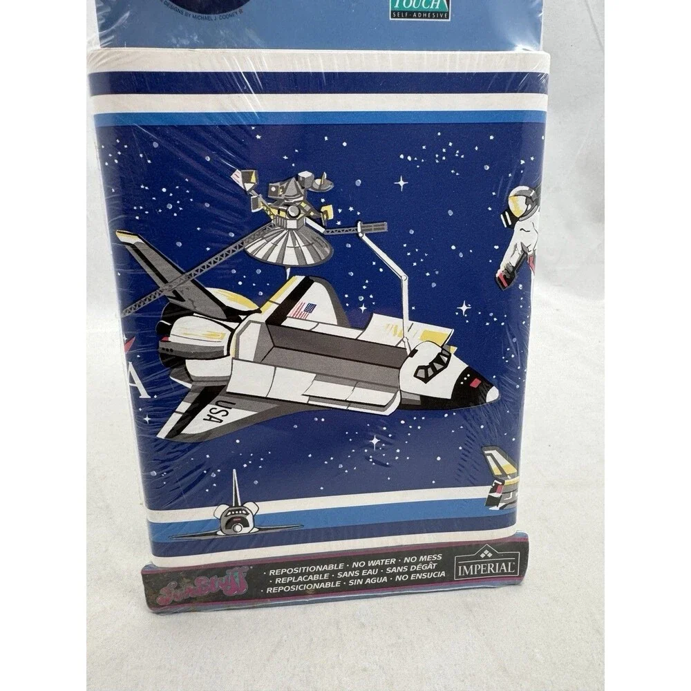 NASA Outer Space Moon Shuttle Border Self Adhesive Sound Barrier Imperial